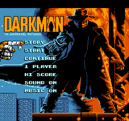 Darkman (USA) Title Screen